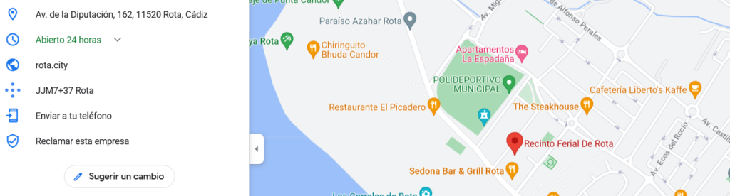 Ubicación de la concentración